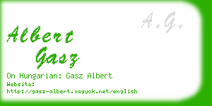 albert gasz business card